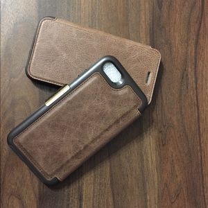 OtterBox iPhone 7/8 Brown Leather Wallet Case